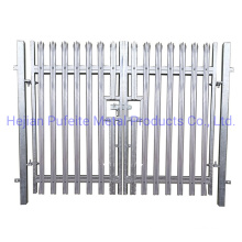 Steel Security Palisade Fencing Swing Gate